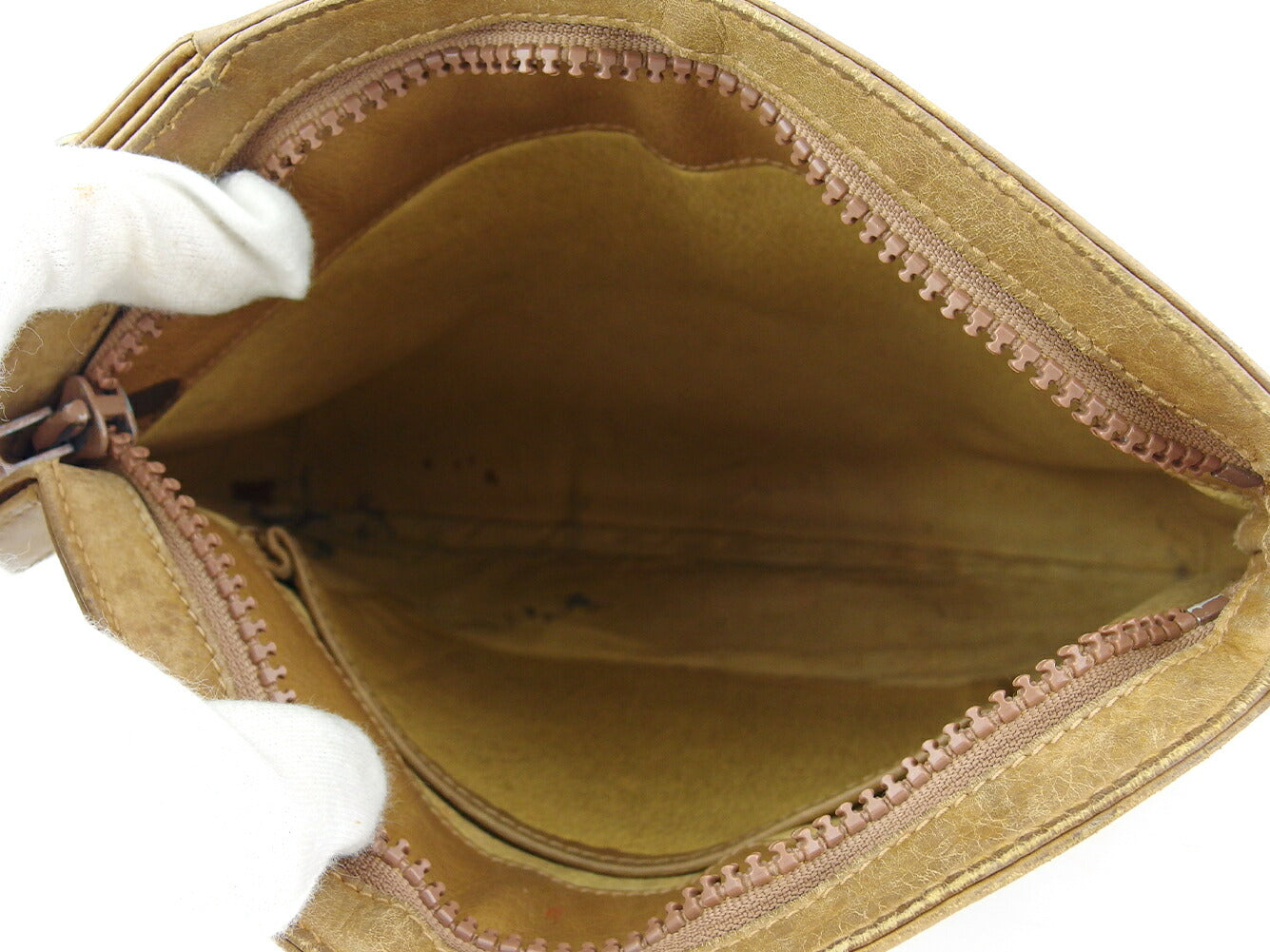 GUCCI Shoulder Bag Beige Silver Gold Old Gucci