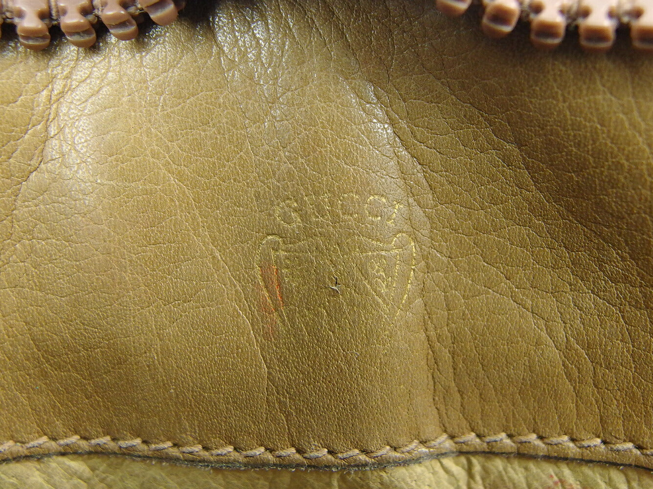 GUCCI Shoulder Bag Beige Silver Gold Old Gucci