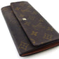 LOUIS VUITTON Long Wallet Purse M61724 Brown beige Pochette Porto MonÃ©credi