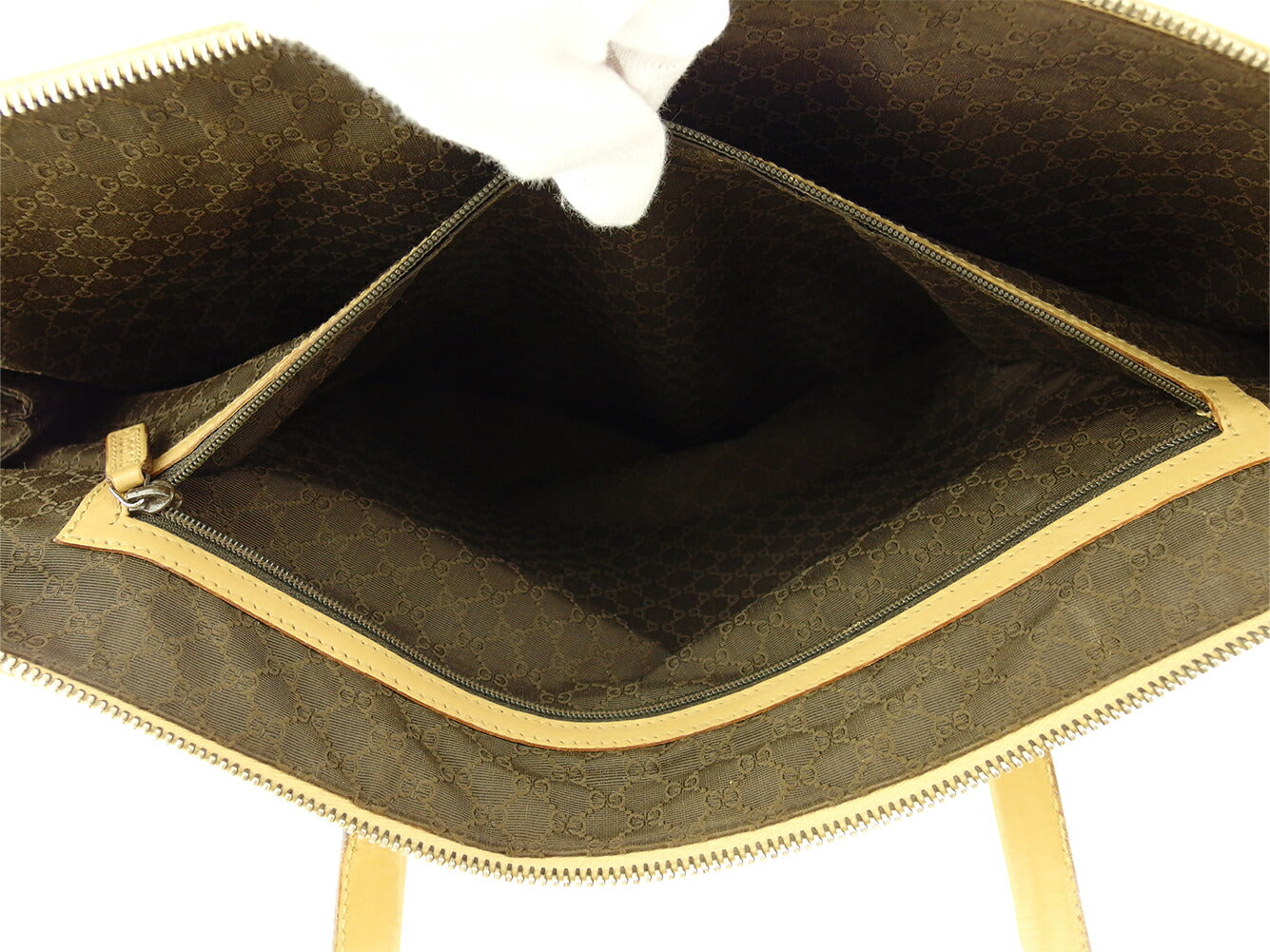 GUCCI Tote Bag 73877 Beige Silver