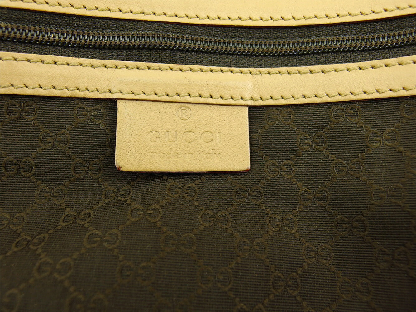 GUCCI Tote Bag 73877 Beige Silver