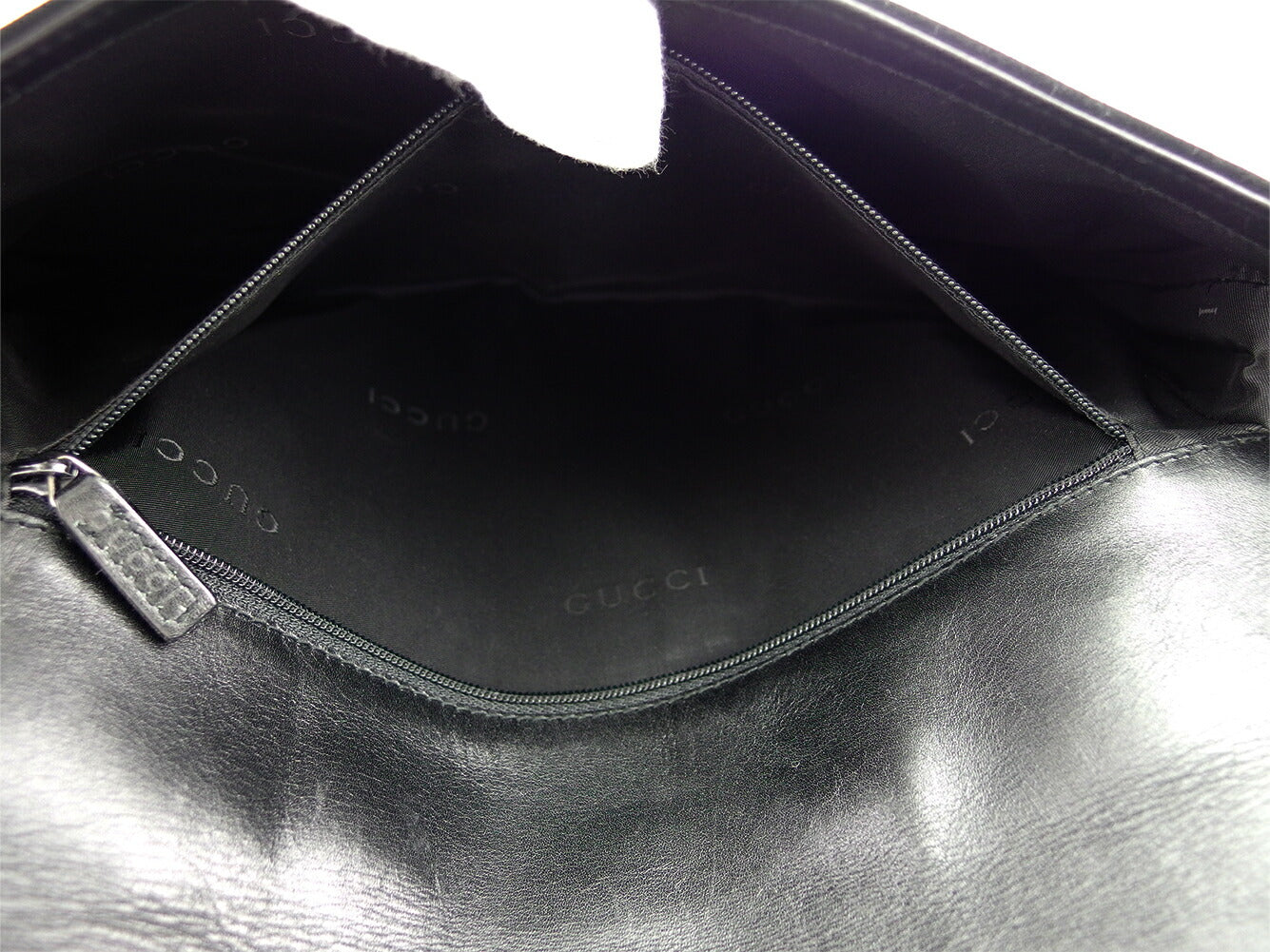 GUCCI Shoulder Bag Black Silver