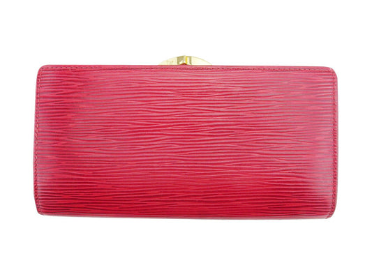 LOUIS VUITTON Long Wallet Purse M63257 Red gold Continental Vienova