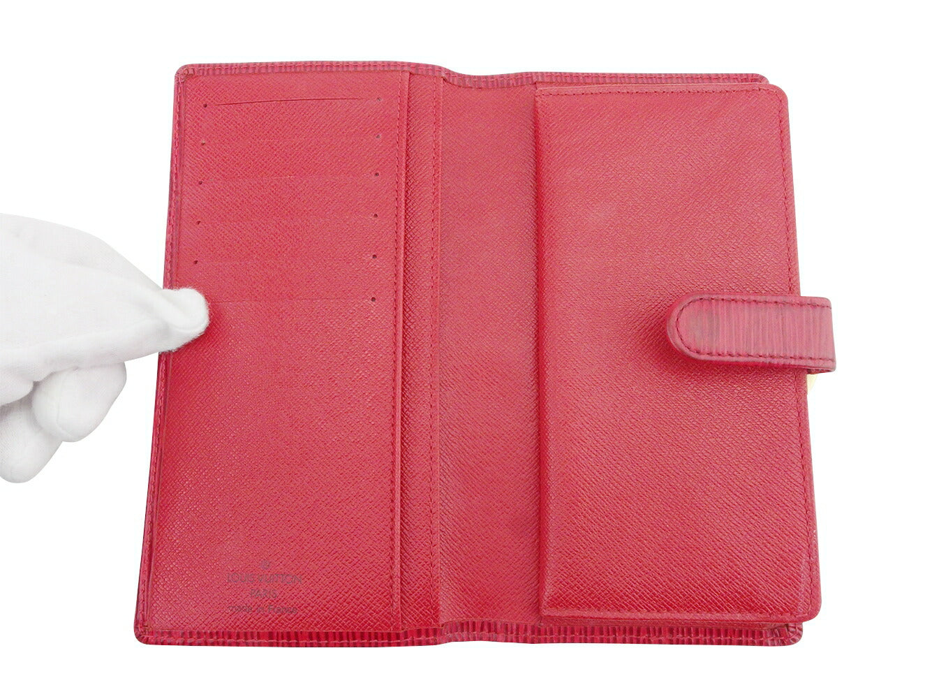 LOUIS VUITTON Long Wallet Purse M63257 Red gold Continental Vienova