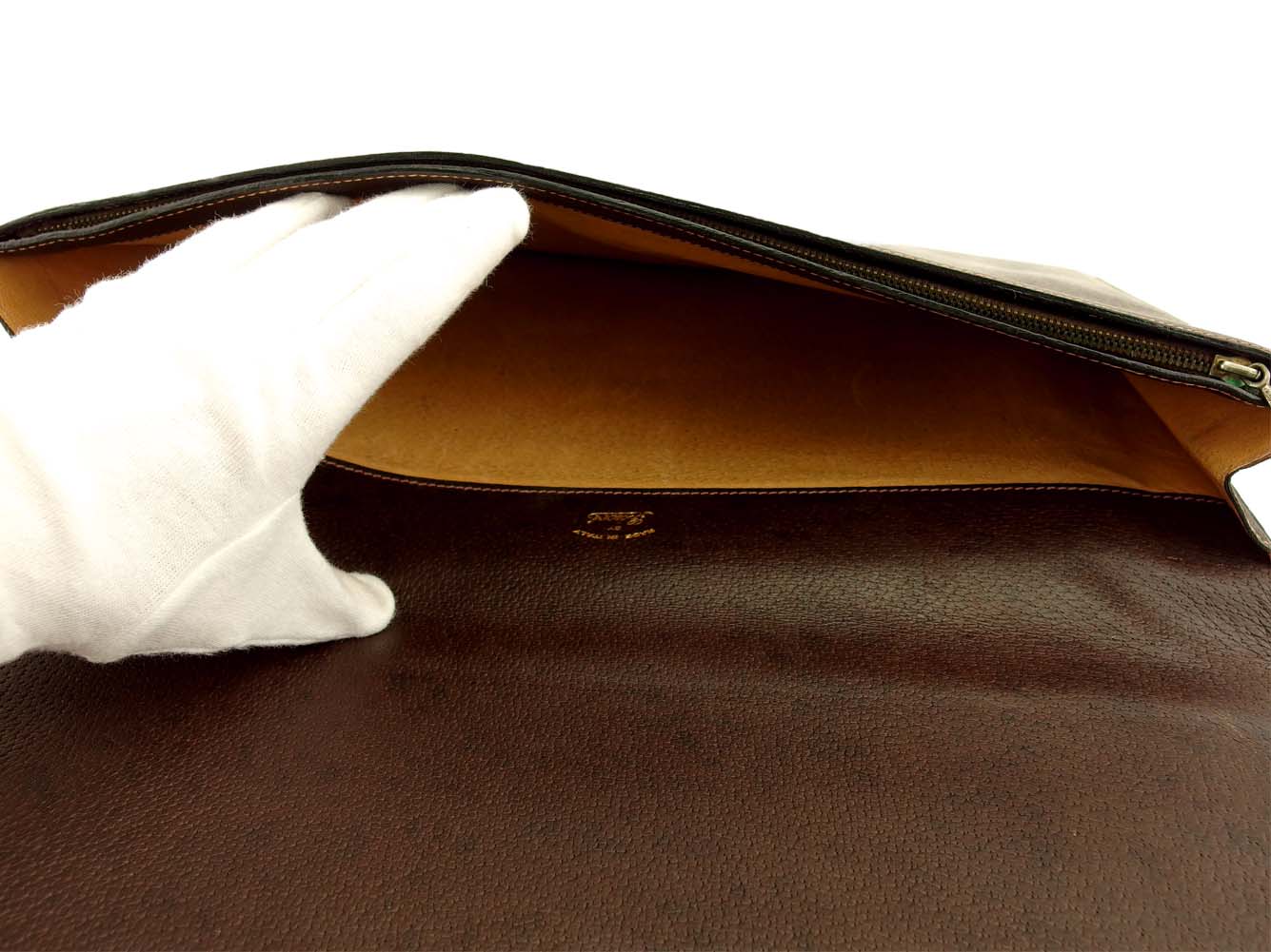 GUCCI Business bag Brown gold Old Gucci
