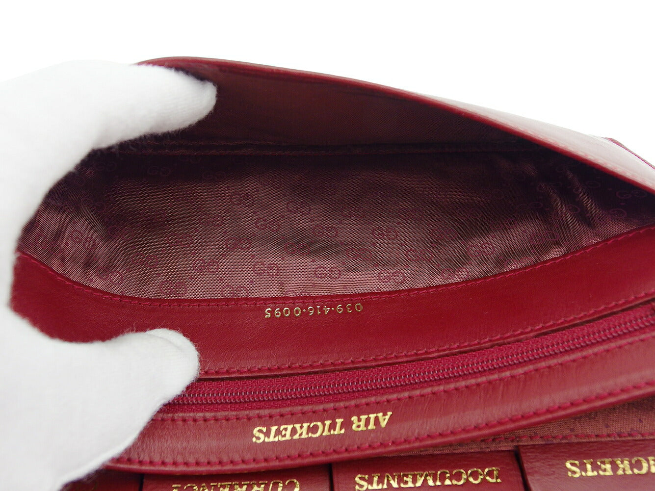 GUCCI Clutch bag Red Gold Silver Old Gucci