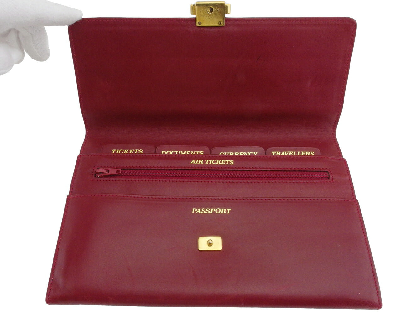 GUCCI Clutch bag Red Gold Silver Old Gucci