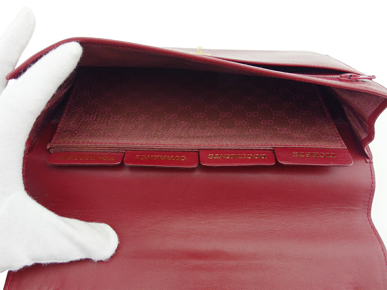 GUCCI Clutch bag Red Gold Silver Old Gucci