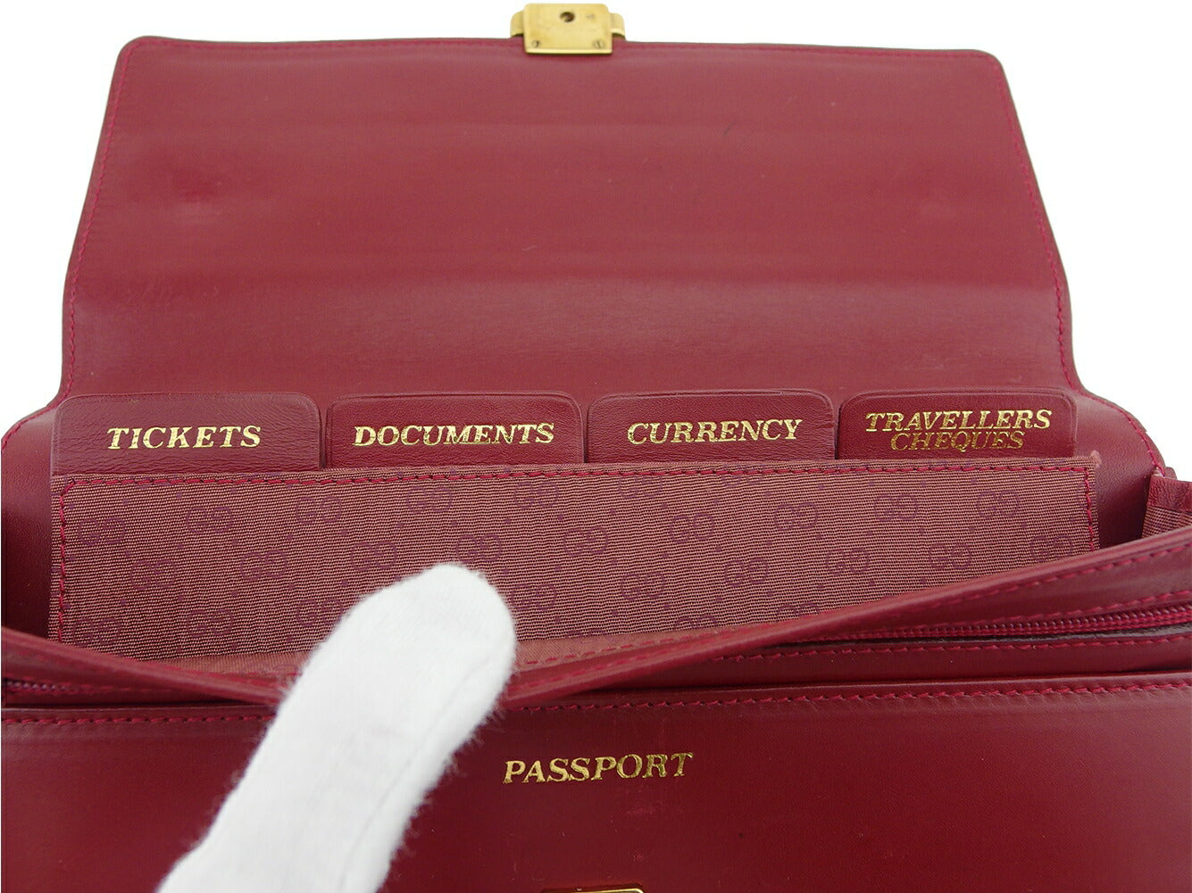 GUCCI Clutch bag Red Gold Silver Old Gucci