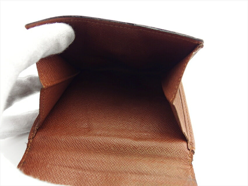 LOUIS VUITTON Bifold Wallet M61652 Brown beige gold Porte Monnaie Billets Cartes Credit