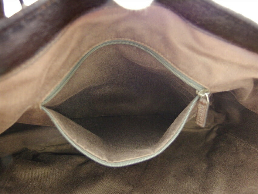 GUCCI Tote Bag 113017 Beige x brown GG pattern