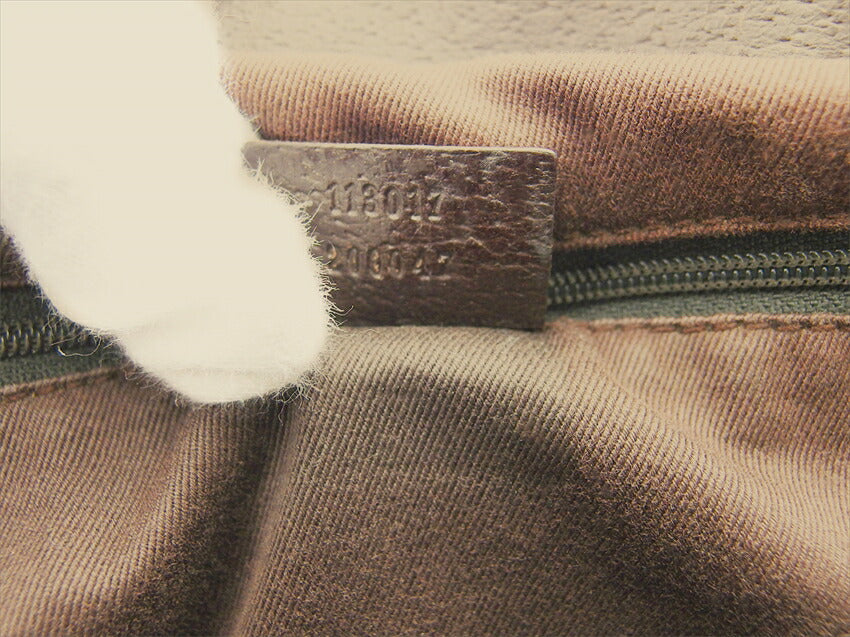 GUCCI Tote Bag 113017 Beige x brown GG pattern