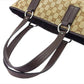 GUCCI Tote Bag 113017 Beige x brown GG pattern