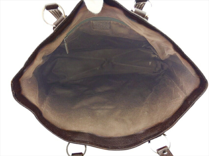 GUCCI Tote Bag 113017 Beige x brown GG pattern