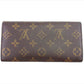 LOUIS VUITTON Long Wallet Purse M61734 Brown beige gold Portefeuille Sarah