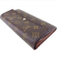 LOUIS VUITTON Long Wallet Purse M61734 Brown beige gold Portefeuille Sarah