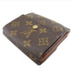 LOUIS VUITTON Bifold Wallet M61652 Brown beige gold Porte Monnaie Billets Cartes Credit