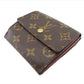 LOUIS VUITTON Bifold Wallet M61652 Brown beige gold Porte Monnaie Billets Cartes Credit