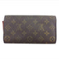 LOUIS VUITTON Long Wallet Purse M61725 Brown beige gold Pochette Porto MonÃ©credi
