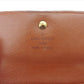 LOUIS VUITTON Bifold Wallet M61652 Brown beige gold Porte Monnaie Billets Cartes Credit