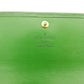 LOUIS VUITTON Long Wallet Purse M63574 Borneo Green Pochette Porto MonÃ©credi