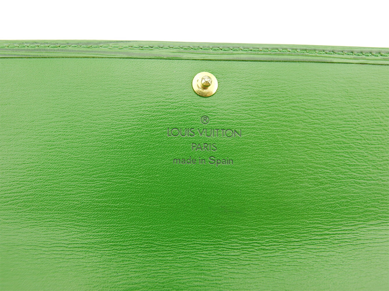 LOUIS VUITTON Long Wallet Purse M63574 Borneo Green Pochette Porto MonÃ©credi