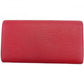 LOUIS VUITTON Long Wallet Purse M63577 Castilian Red Pochette Porto MonÃ©credi