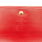 LOUIS VUITTON Long Wallet Purse M63577 Castilian Red Pochette Porto MonÃ©credi