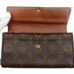 LOUIS VUITTON Long Wallet Purse M61725 Brown beige gold Pochette Portonecredi