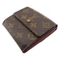 LOUIS VUITTON Bifold Wallet M61652 Brown beige gold Porte Monnaie Billets Cartes Credit