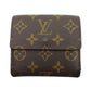 LOUIS VUITTON Bifold Wallet M61652 Brown beige gold Porte Monnaie Billets Cartes Credit