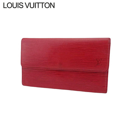 LOUIS VUITTON Long Wallet Purse M63387 Red Porte Tresor International