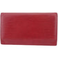 LOUIS VUITTON Long Wallet Purse M63387 Red Porte Tresor International