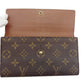 LOUIS VUITTON Long Wallet Purse M61725 Brown beige gold Pochette Porto MonÃ©credi