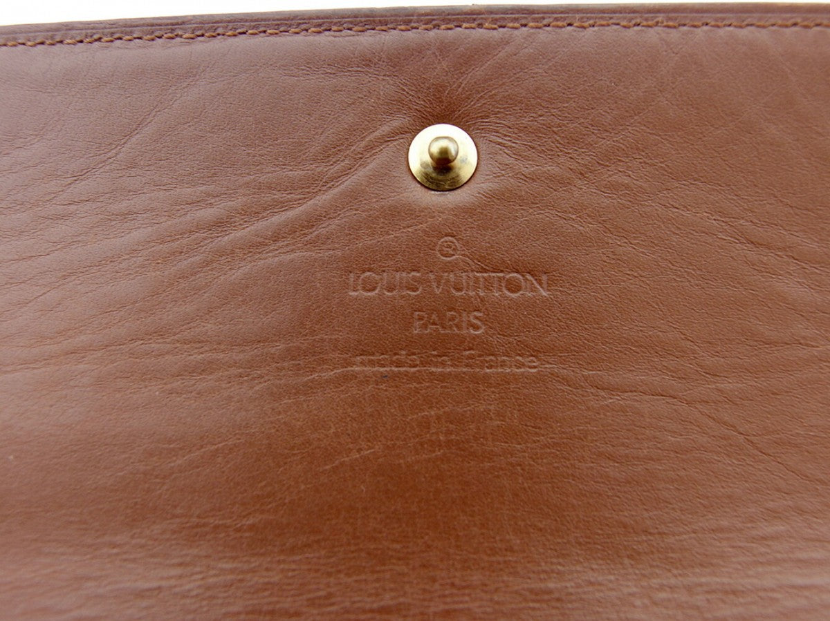 LOUIS VUITTON Long Wallet Purse M91166 Brown gold Porte Tresor International