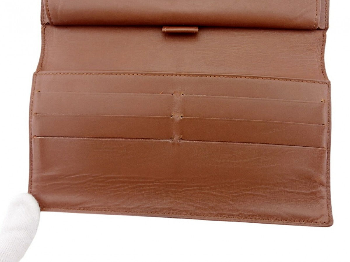 LOUIS VUITTON Long Wallet Purse M91166 Brown gold Porte Tresor International