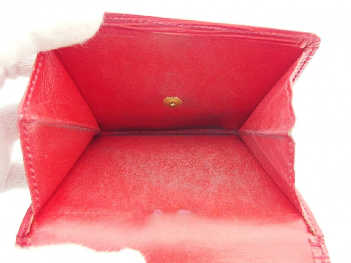 LOUIS VUITTON Bifold Wallet M63487 Red Porte Monnaie Billets Cartes Credit