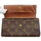 LOUIS VUITTON Long Wallet Purse M61725 Brown beige gold Pochette Porto MonÃ©credi