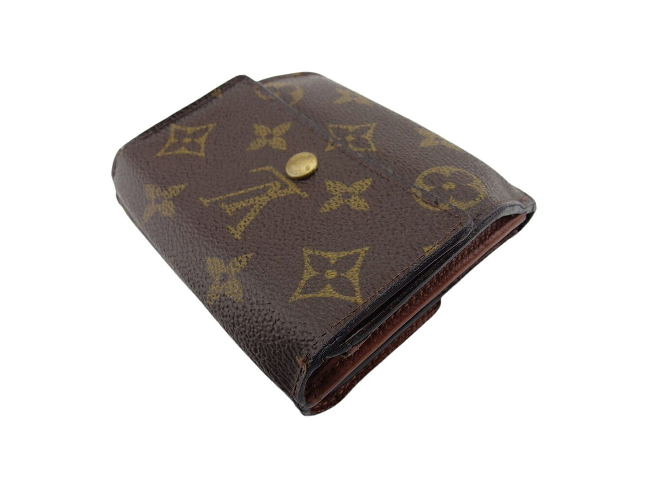 LOUIS VUITTON Bifold Wallet M61652 Brown beige gold Porte Monnaie Billets Cartes Credit
