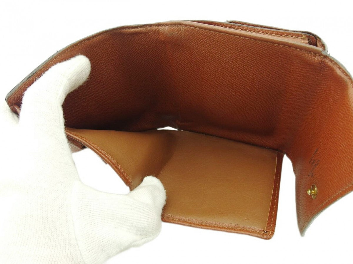 LOUIS VUITTON Bifold Wallet M61652 Brown beige gold Porte Monnaie Billets Cartes Credit