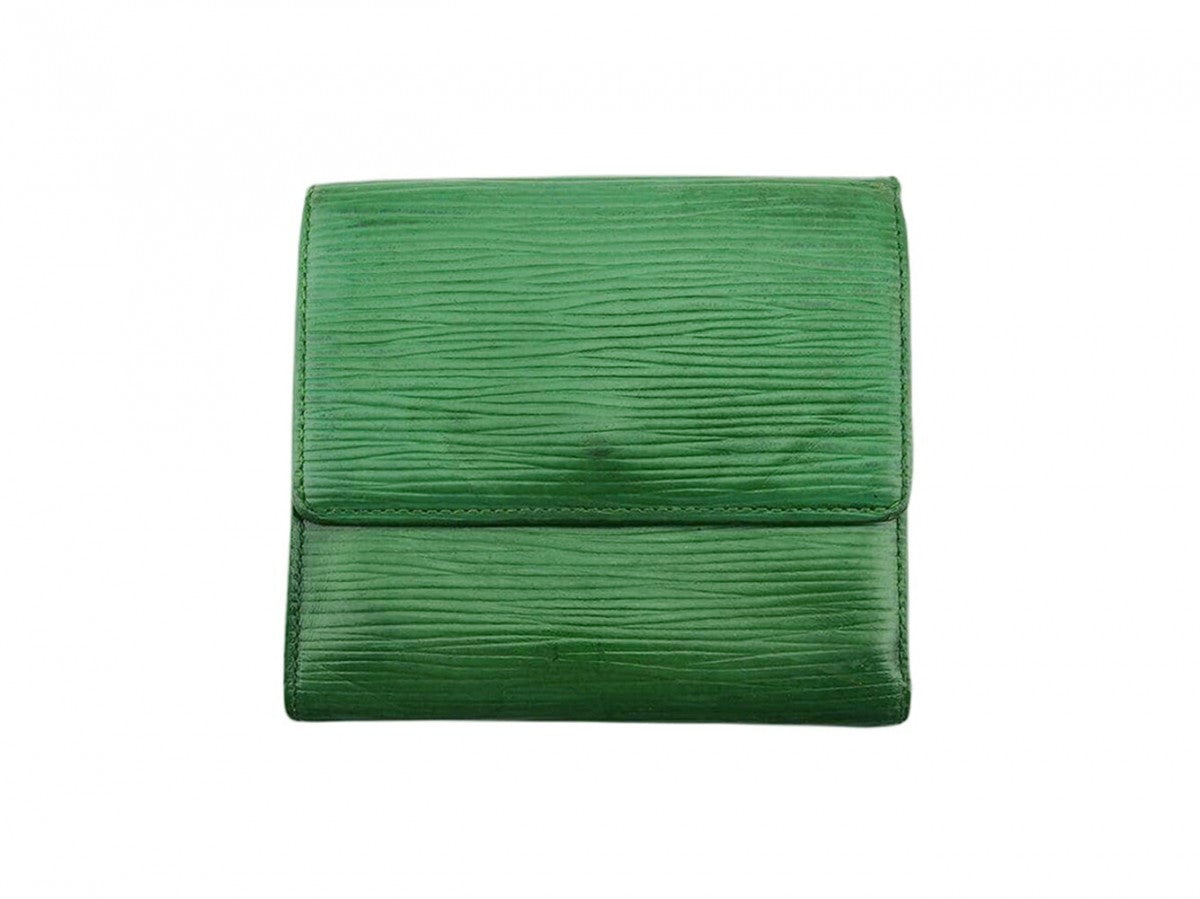 LOUIS VUITTON Bifold Wallet M63484 green Porte Monnaie Billets Cartes Credit
