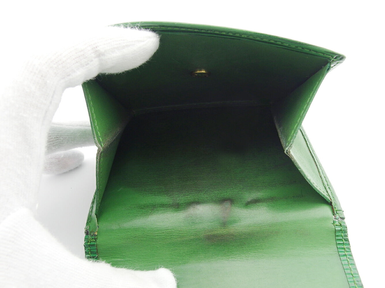 LOUIS VUITTON Bifold Wallet M63484 green Porte Monnaie Billets Cartes Credit