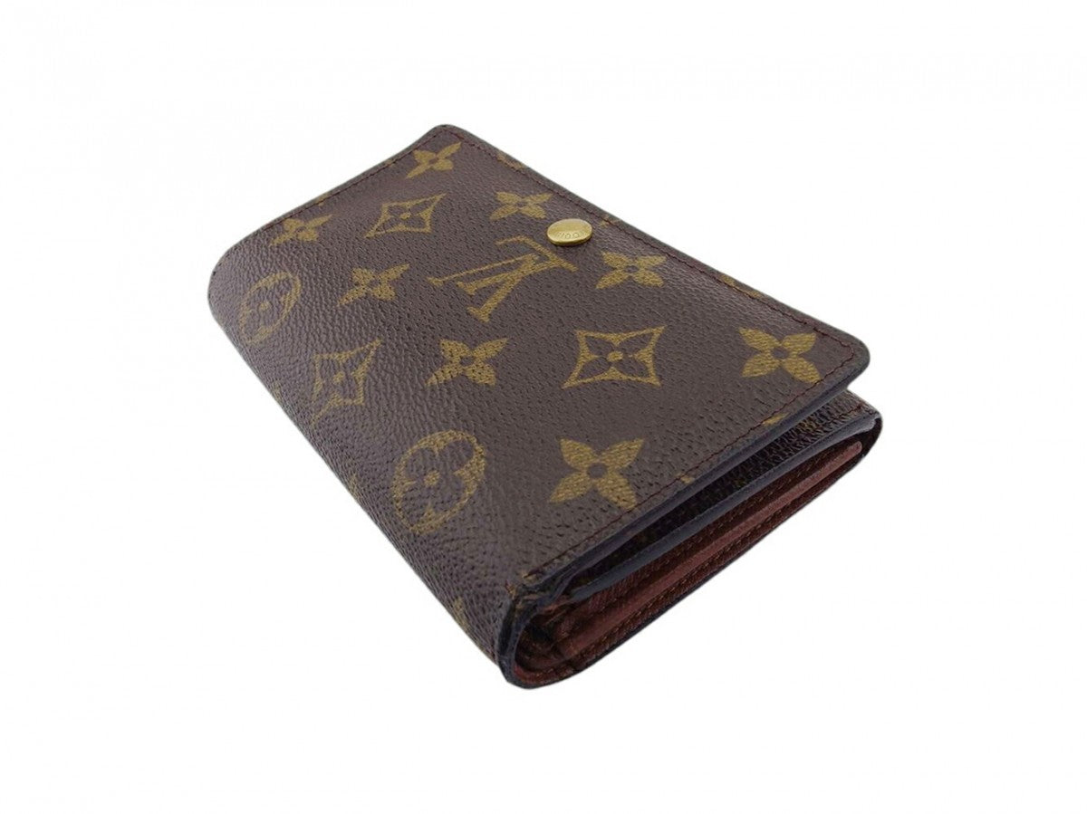 LOUIS VUITTON Long Wallet Purse M61730 Brown beige gold Portonebi Tresol
