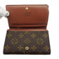 LOUIS VUITTON Long Wallet Purse M61730 Brown beige gold Portonebi Tresol