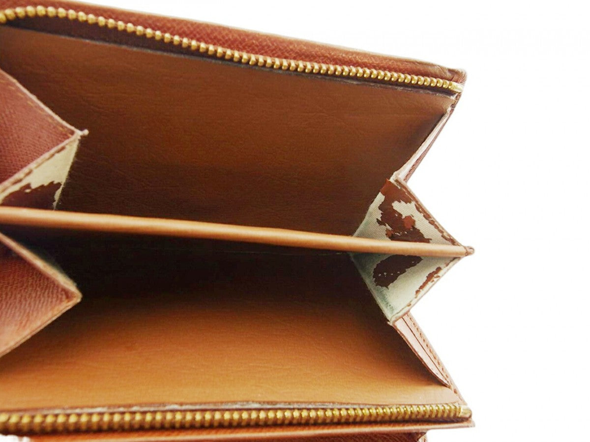LOUIS VUITTON Long Wallet Purse M61730 Brown beige gold Portonebi Tresol