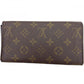 LOUIS VUITTON Long Wallet Purse M61724 Brown beige gold Pochette Porto MonÃ©credi