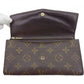 LOUIS VUITTON Long Wallet Purse M61724 Brown beige gold Pochette Porto MonÃ©credi