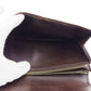 LOUIS VUITTON Long Wallet Purse M61724 Brown beige gold Pochette Porto MonÃ©credi