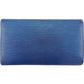 LOUIS VUITTON Long Wallet Purse M63385 blue Porte Tresor International