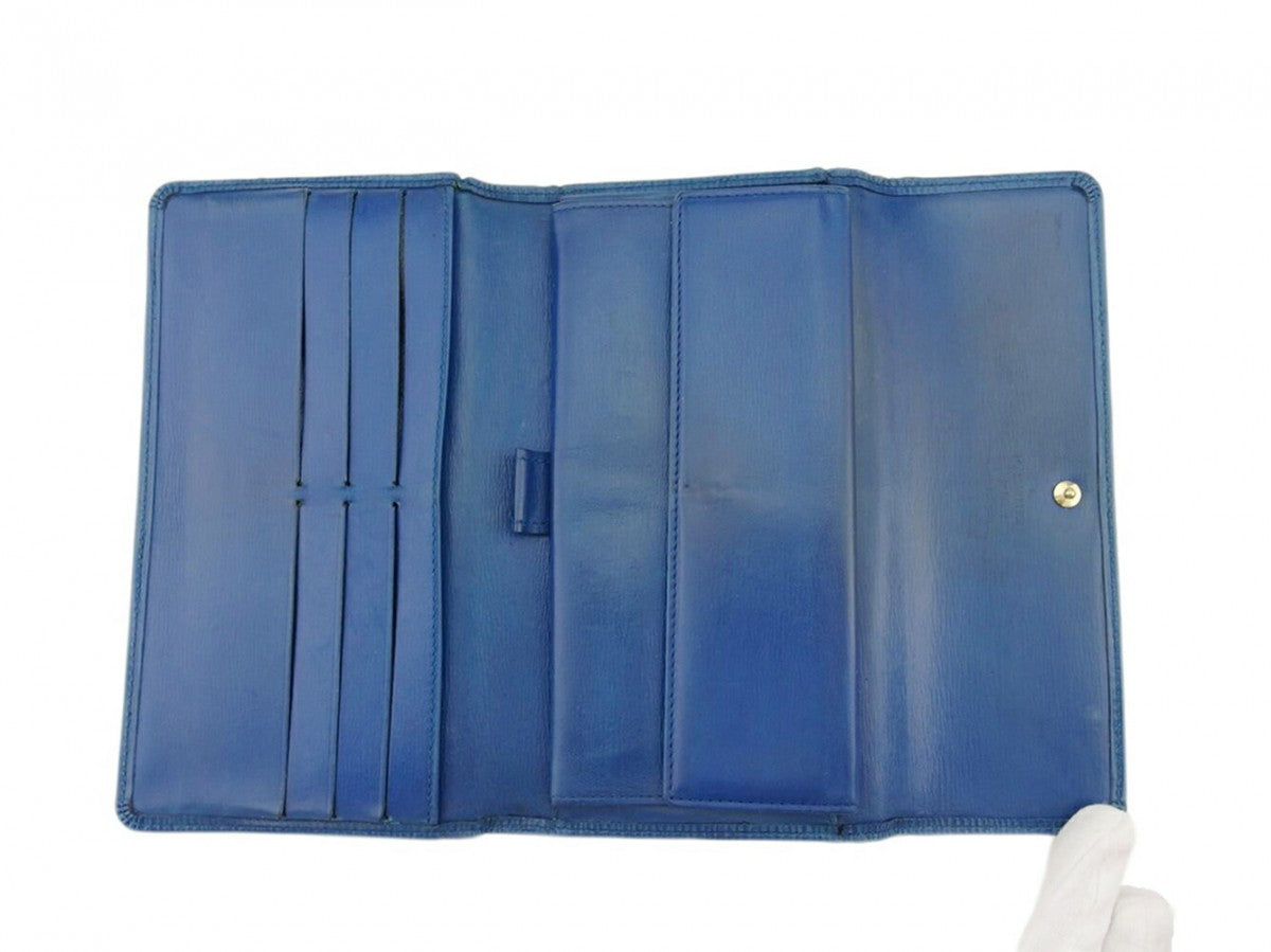 LOUIS VUITTON Long Wallet Purse M63385 blue Porte Tresor International